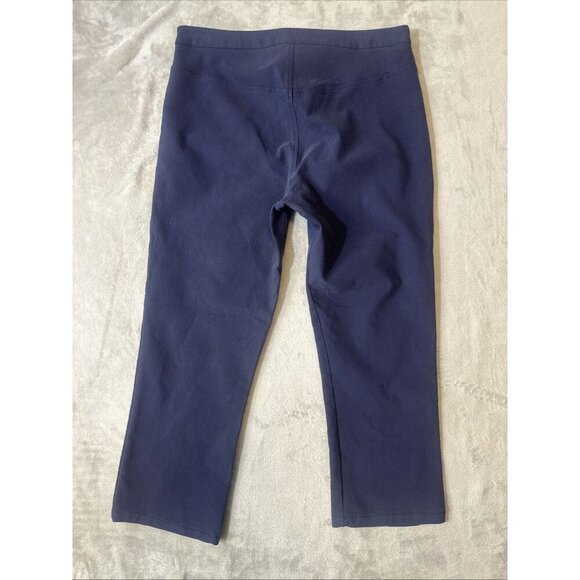 M.M. LaFleur Foster Pants Size 12 Navy Blue Stretch Work Trousers Slim Ankle - Picture 7 of 14